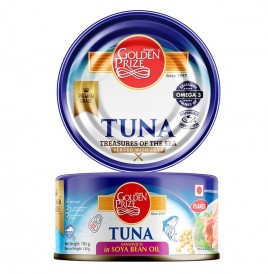 Golden Prize Tuna Sandwich Flakes in Soya Bean Oil  Tin  185 grams